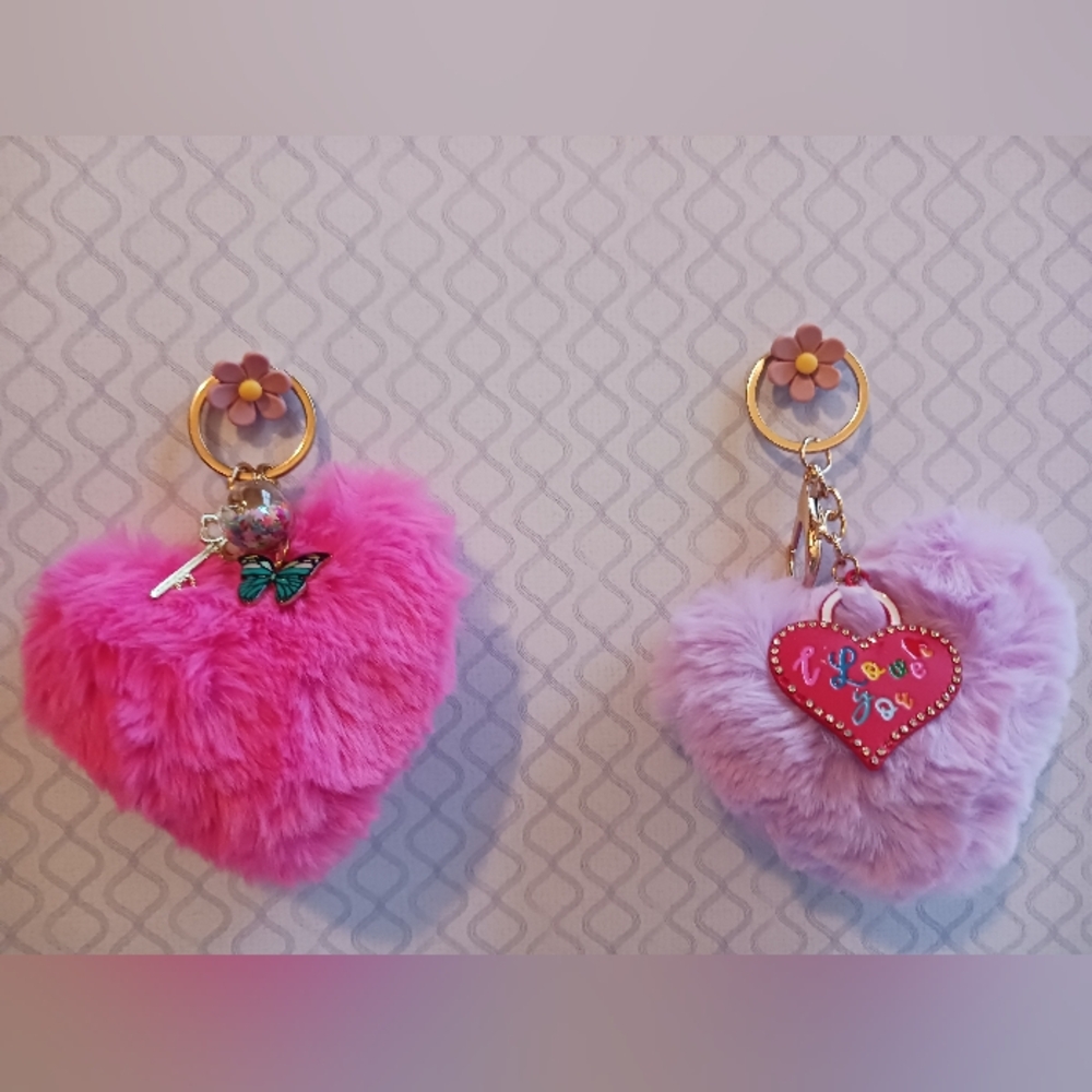Heart Keychain/BAG Charm BUNDLE NWOT